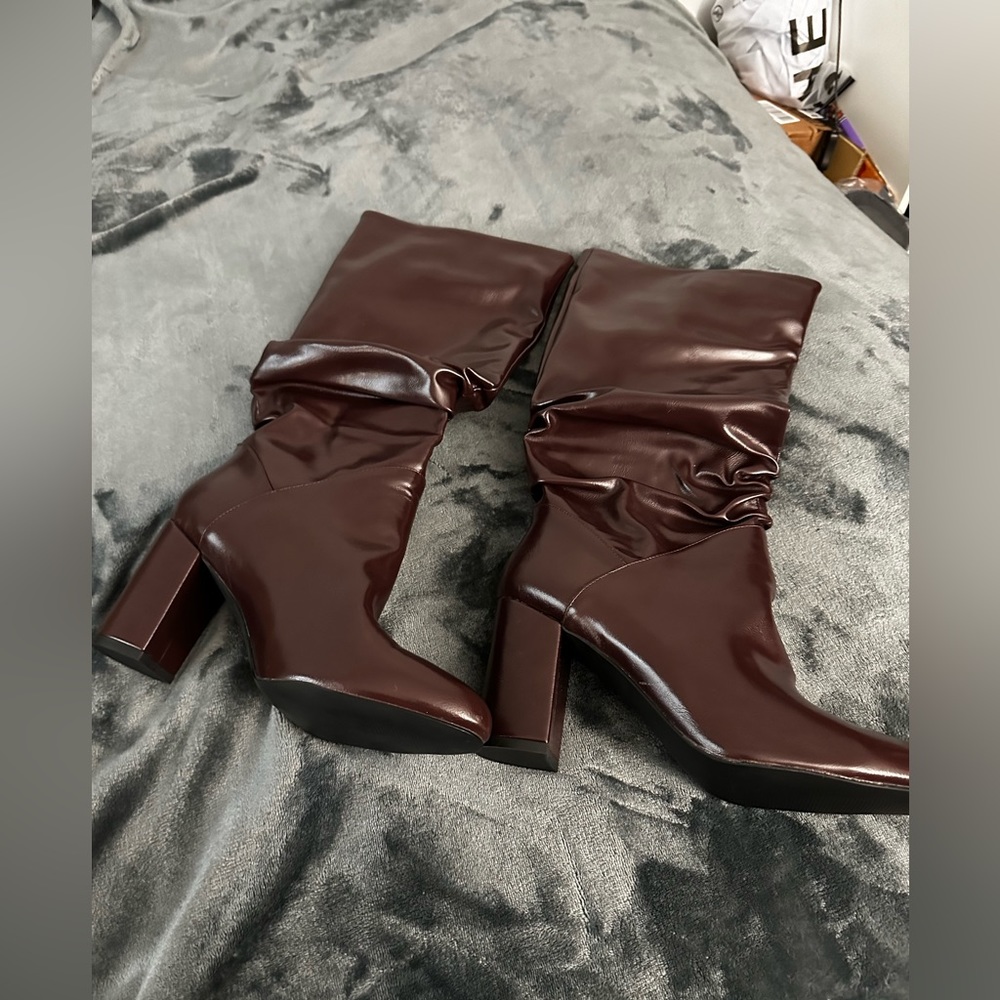 Onlymaker Knee High Slouchy Block
Heel Boots